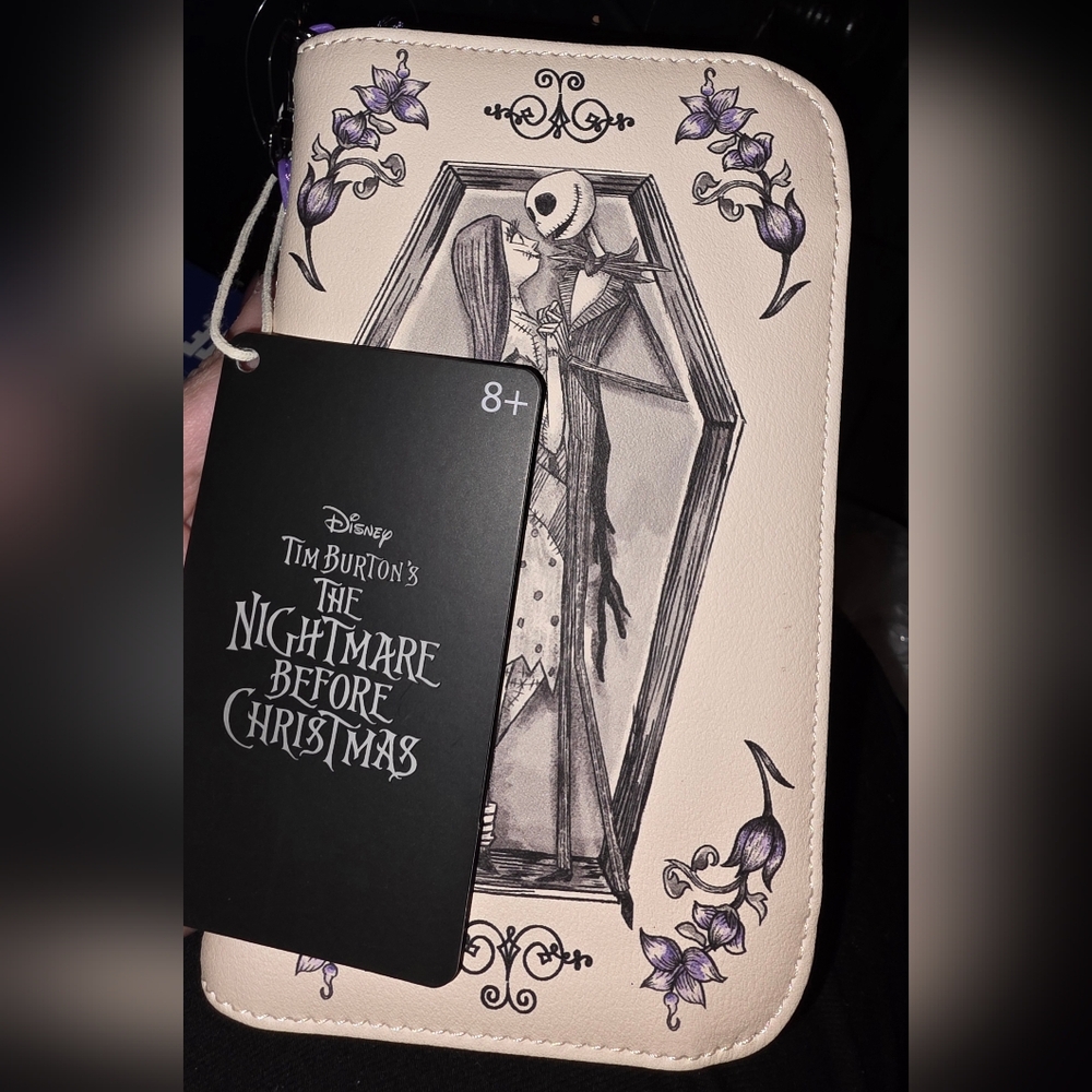 Loungefly Disney The Nightmare Before Christmas Coffin Mini Backpack + Wallet - Picture 6 of 10